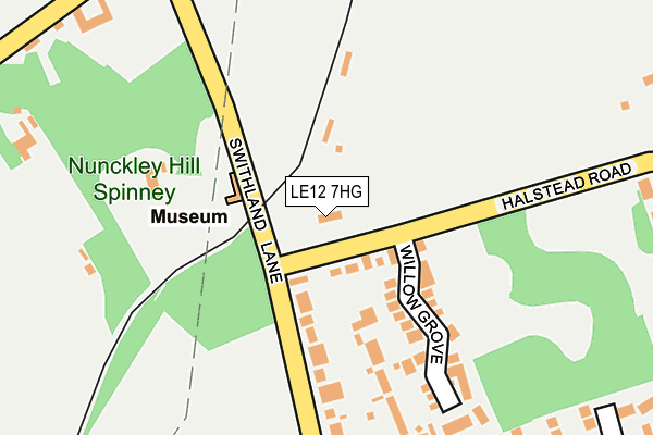 LE12 7HG map - OS OpenMap – Local (Ordnance Survey)