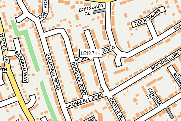 LE12 7HH map - OS OpenMap – Local (Ordnance Survey)