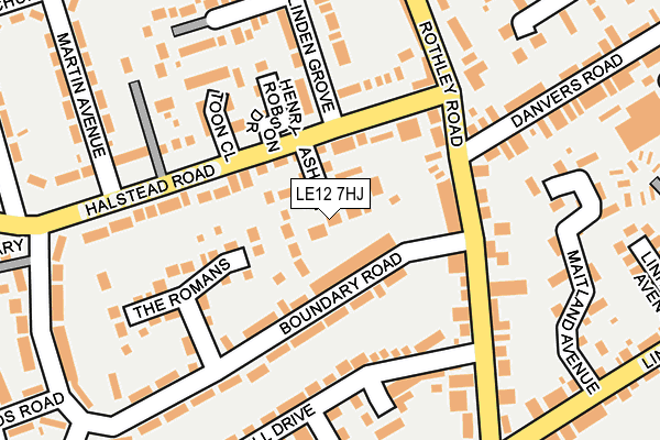 LE12 7HJ map - OS OpenMap – Local (Ordnance Survey)