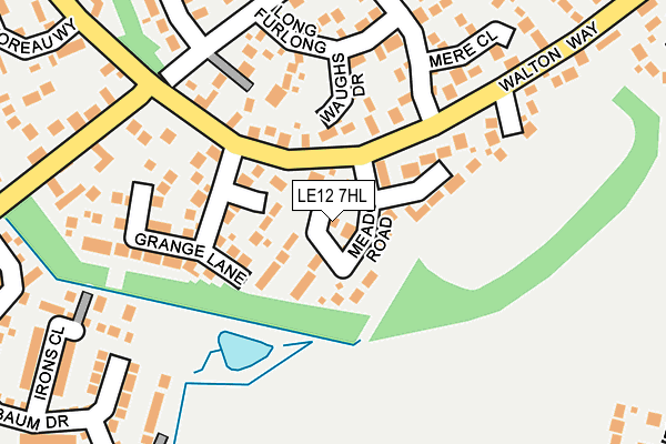 LE12 7HL map - OS OpenMap – Local (Ordnance Survey)