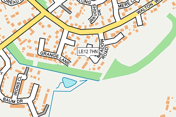 LE12 7HN map - OS OpenMap – Local (Ordnance Survey)