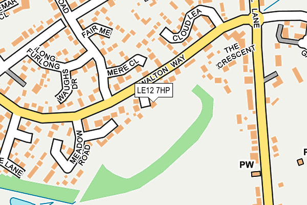 LE12 7HP map - OS OpenMap – Local (Ordnance Survey)