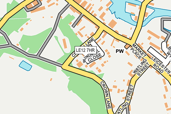 LE12 7HR map - OS OpenMap – Local (Ordnance Survey)