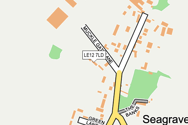 LE12 7LD map - OS OpenMap – Local (Ordnance Survey)