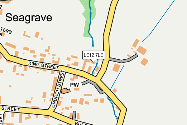 LE12 7LE map - OS OpenMap – Local (Ordnance Survey)