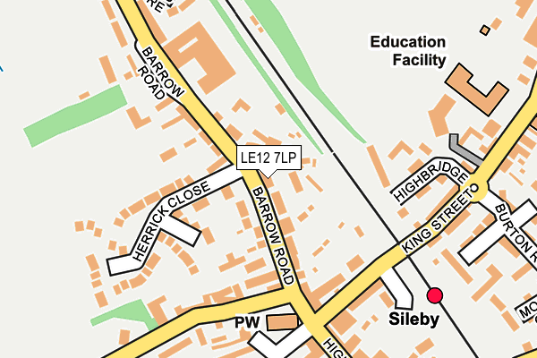 LE12 7LP map - OS OpenMap – Local (Ordnance Survey)