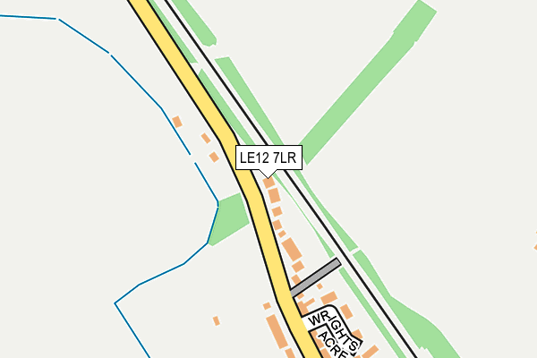 LE12 7LR map - OS OpenMap – Local (Ordnance Survey)