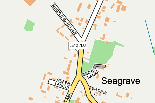 LE12 7LU map - OS OpenMap – Local (Ordnance Survey)