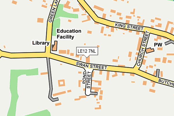 LE12 7NL map - OS OpenMap – Local (Ordnance Survey)