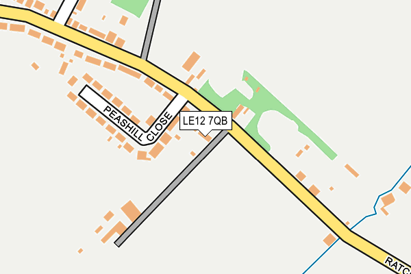 LE12 7QB map - OS OpenMap – Local (Ordnance Survey)