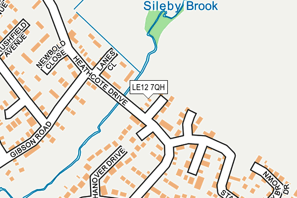 LE12 7QH map - OS OpenMap – Local (Ordnance Survey)