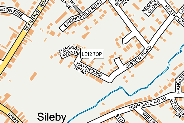 LE12 7QP map - OS OpenMap – Local (Ordnance Survey)