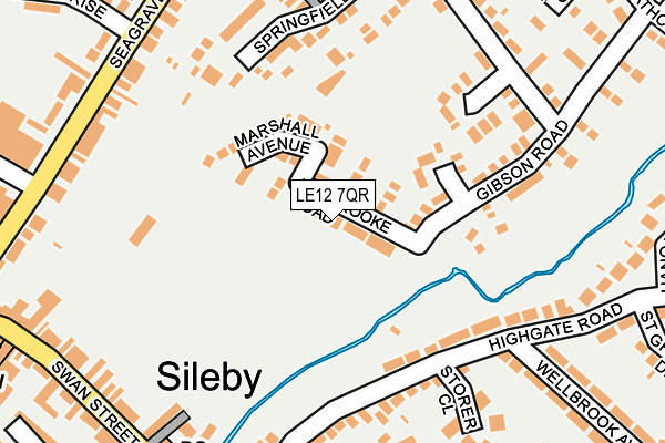 LE12 7QR map - OS OpenMap – Local (Ordnance Survey)