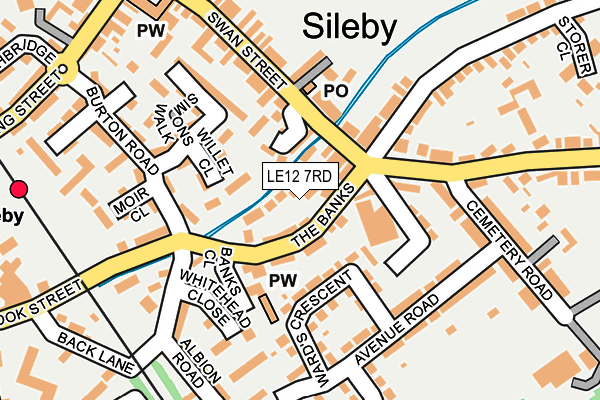 LE12 7RD map - OS OpenMap – Local (Ordnance Survey)