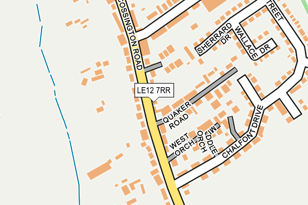 LE12 7RR map - OS OpenMap – Local (Ordnance Survey)