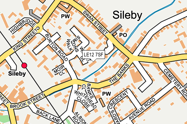 LE12 7SF map - OS OpenMap – Local (Ordnance Survey)