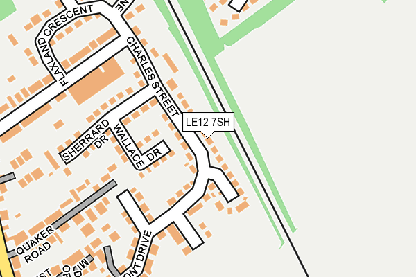 LE12 7SH map - OS OpenMap – Local (Ordnance Survey)