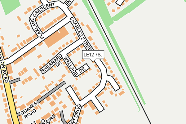 LE12 7SJ map - OS OpenMap – Local (Ordnance Survey)