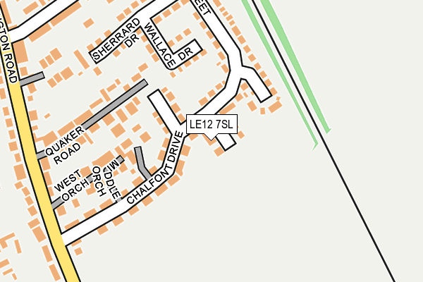 LE12 7SL map - OS OpenMap – Local (Ordnance Survey)