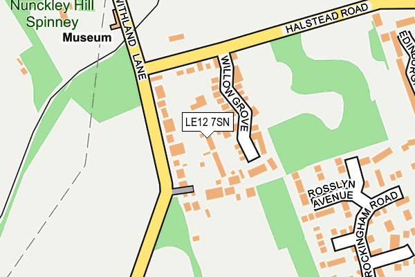 LE12 7SN map - OS OpenMap – Local (Ordnance Survey)