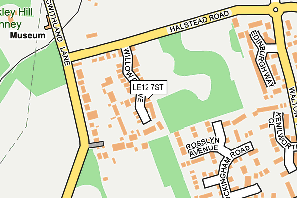 LE12 7ST map - OS OpenMap – Local (Ordnance Survey)