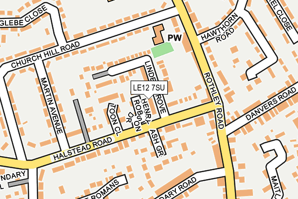 LE12 7SU map - OS OpenMap – Local (Ordnance Survey)