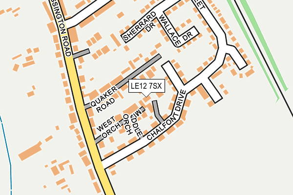 LE12 7SX map - OS OpenMap – Local (Ordnance Survey)