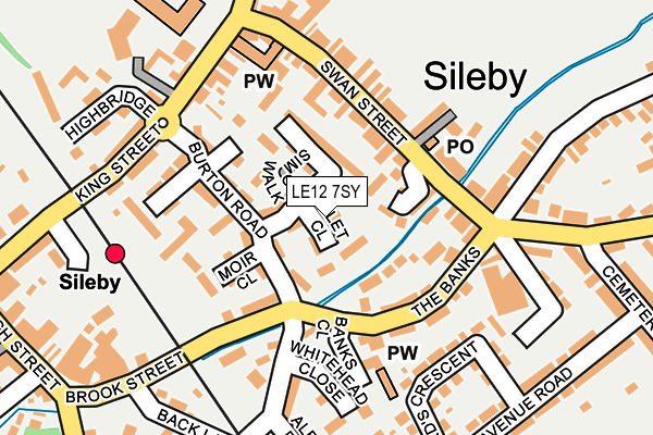 LE12 7SY map - OS OpenMap – Local (Ordnance Survey)