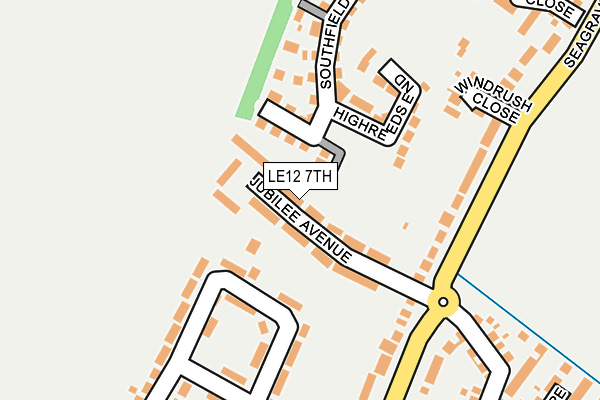 LE12 7TH map - OS OpenMap – Local (Ordnance Survey)