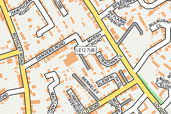 LE12 7UB map - OS OpenMap – Local (Ordnance Survey)