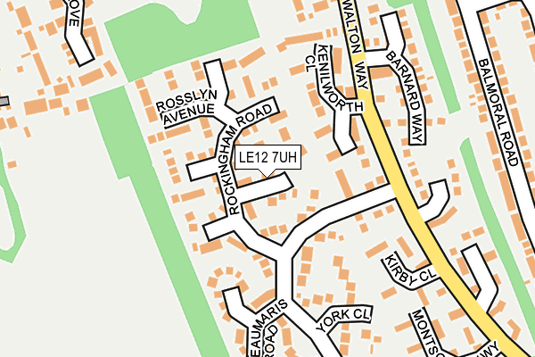 LE12 7UH map - OS OpenMap – Local (Ordnance Survey)