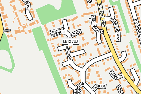 LE12 7UJ map - OS OpenMap – Local (Ordnance Survey)