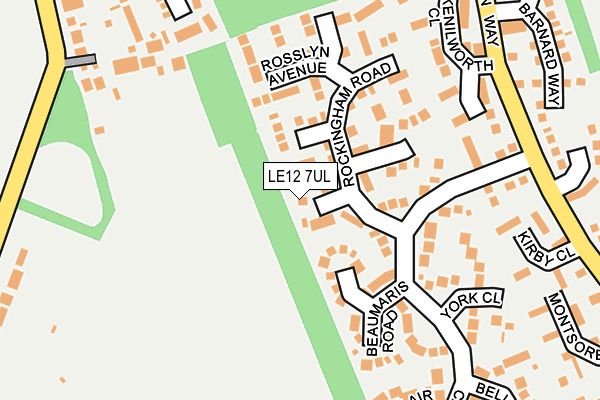 LE12 7UL map - OS OpenMap – Local (Ordnance Survey)