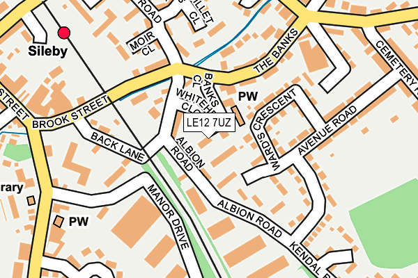 LE12 7UZ map - OS OpenMap – Local (Ordnance Survey)