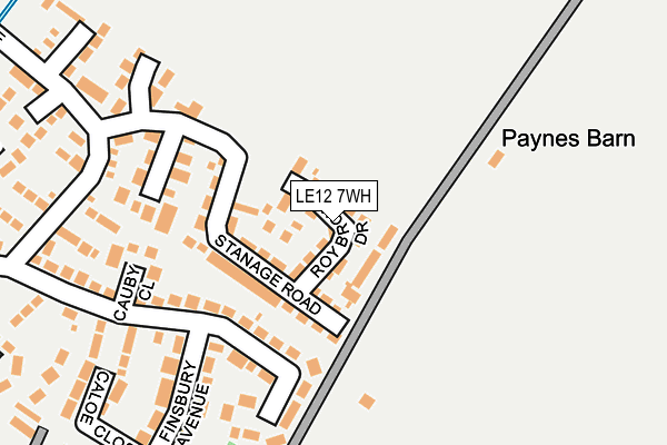 LE12 7WH map - OS OpenMap – Local (Ordnance Survey)