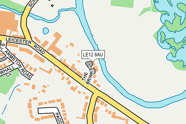 LE12 8AU map - OS OpenMap – Local (Ordnance Survey)