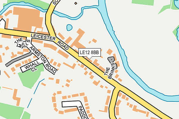 LE12 8BB map - OS OpenMap – Local (Ordnance Survey)