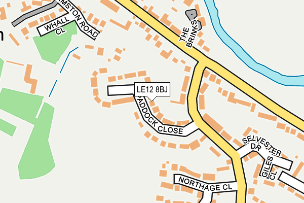 LE12 8BJ map - OS OpenMap – Local (Ordnance Survey)