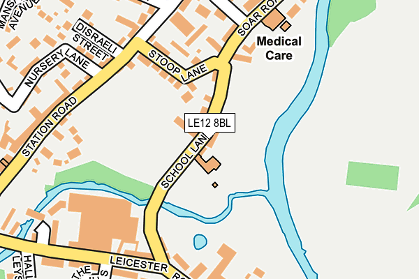 LE12 8BL map - OS OpenMap – Local (Ordnance Survey)