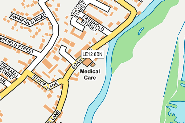 LE12 8BN map - OS OpenMap – Local (Ordnance Survey)