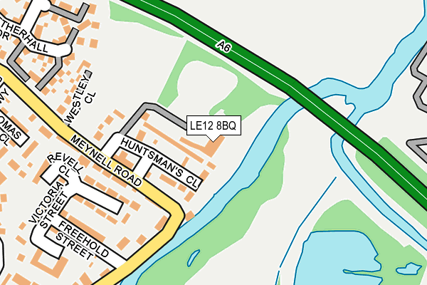 LE12 8BQ map - OS OpenMap – Local (Ordnance Survey)