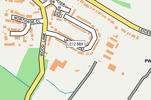 LE12 8BX map - OS OpenMap – Local (Ordnance Survey)
