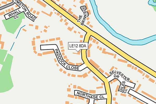 LE12 8DA map - OS OpenMap – Local (Ordnance Survey)