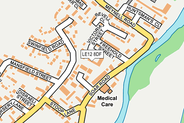 LE12 8DF map - OS OpenMap – Local (Ordnance Survey)