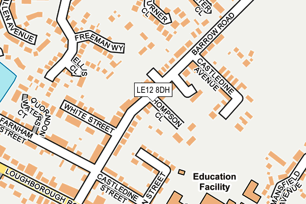 LE12 8DH map - OS OpenMap – Local (Ordnance Survey)