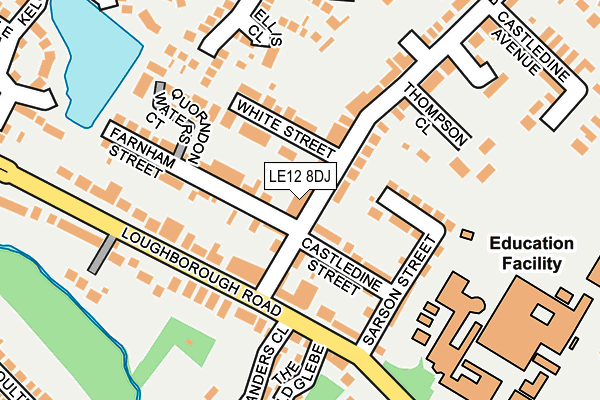 LE12 8DJ map - OS OpenMap – Local (Ordnance Survey)