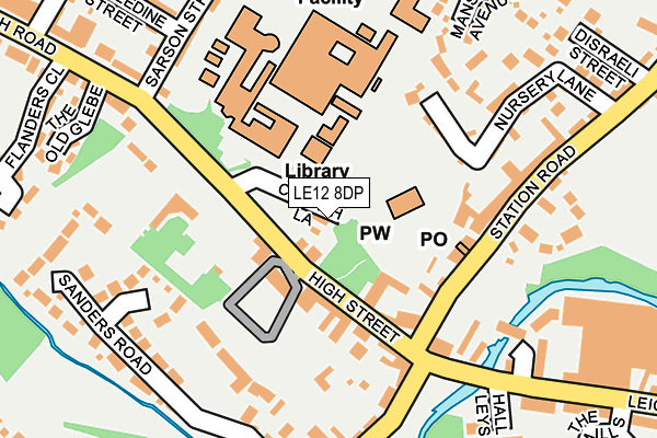 LE12 8DP map - OS OpenMap – Local (Ordnance Survey)