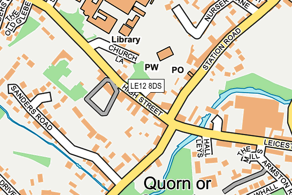 LE12 8DS map - OS OpenMap – Local (Ordnance Survey)