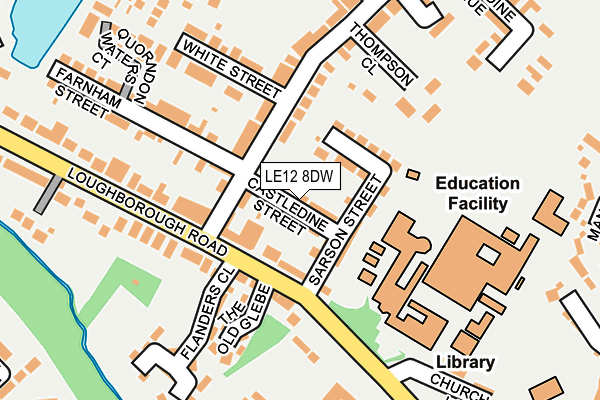 LE12 8DW map - OS OpenMap – Local (Ordnance Survey)