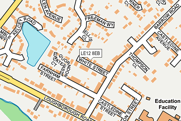 LE12 8EB map - OS OpenMap – Local (Ordnance Survey)